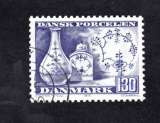 miniature DANEMARK N° Y&T 597 OBLITERE - PORCELAINES DANOISES