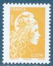 miniature N°5248A Marianne d'Yseult 0,01€ jaune Philaposte avec un A neuf**