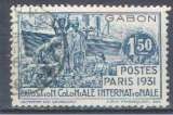 miniature Gabon  1931  Y&T 124   M 126    SC 123    GIB 126