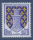 miniature YT 1351A - Armoiries - Blason de la ville de Niort - tour