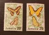 miniature Jamaïque 1975 papillons  YT 407 et 408