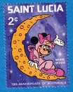 miniature Sainte Lucie 1980 10eme anniversaire du premier homme sur la lune. C5