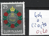 miniature SURINAM 404 oblitéré côte 0.70 €