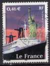 miniature FRANCE 2002 LE SIECLE AU FIL DU TIMBRE BATEAU LE FRANCE OBLITERE