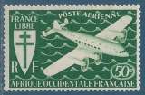 miniature Afrique occidentale française Poste aérienne N°2 Série de Londres 50F neuf avec charnière