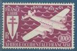 miniature Afrique occidentale française Poste aérienne N°3 Série de Londres 100F neuf avec charnière