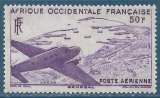 miniature Afrique occidentale française Poste aérienne N°12 Avion survolant Dakar neuf sans gomme