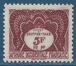 miniature Afrique occidentale française Taxe N°8 5F neuf sans gomme